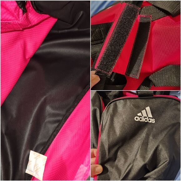 🇬🇪🔹️NWT Adidas Fuchsia Diablo Small II Hex Gym Locker Solid Duffel Bag - Picture 6 of 9